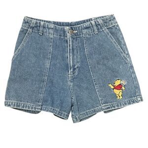 Vintage Winnie The Pooh Denim Shorts Size 5 Women's Embroidered Disney Y2K 90s